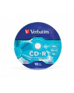 CD-R 700MB, 80min., 52x, DL Extra Protection, Verbatim, 10ks ve fólii