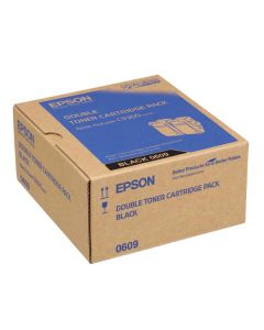 Epson originální toner C13S050609, black, 13000str., dual pack