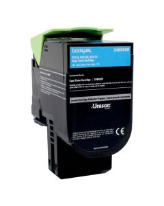 Lexmark originální toner 24B6008, 24B6008, cyan, 3000str., high capacity