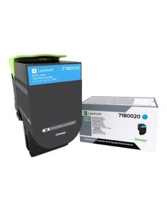 Lexmark originální toner 71B0020, cyan, 2300str., DOPRODEJ