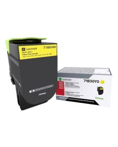 Lexmark originální toner 71B0040, yellow, 2300str.