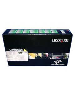 Lexmark originální toner C748H3YG, C748, yellow, 10000str.