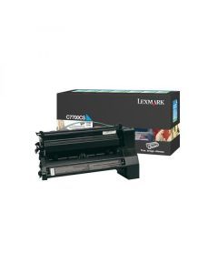 Lexmark originální toner C7700CS, cyan, 6000str., return