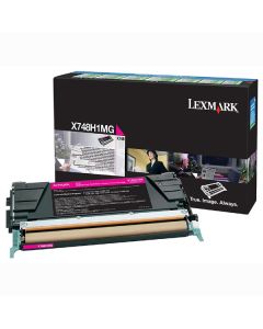Lexmark originální toner X748H1MG, magenta, 10000str., high capacity, return