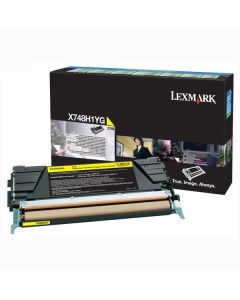 Lexmark originální toner X748H1YG, yellow, 10000str., high capacity, return
