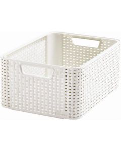Košík, umělý ratan, krémová, 18 l, CURVER 205845
