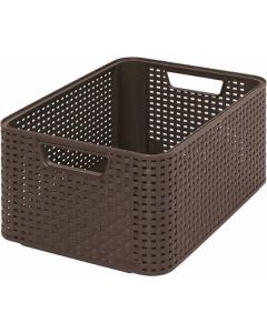 Košík, umělý ratan, čokoládově hnědá, 18 l, CURVER 205844