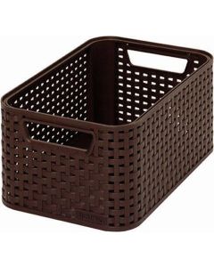 Košík, umělý ratan, čokoládově hnědá, 7 l, CURVER 205824
