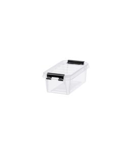 Úložný box "Classic 0,5", průhledný, plast, 0,3 l, černé úchytky, SMARTSTORE 3452070