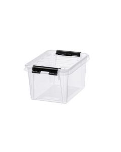 Úložný box "Classic 1,5", průhledný, plast, 1,5 l, černé úchytky, SMARTSTORE 3453070