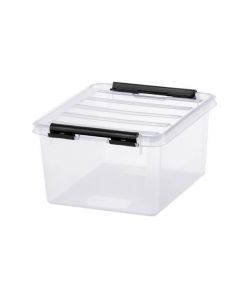 Úložný box "Classic 2", průhledný, plast, 2 l, černé úchytky, SMARTSTORE 3521070