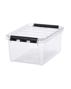 Úložný box "Classic 10", průhledný, plast, 8 l, černé úchytky, SMARTSTORE 3482070