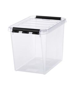 Úložný box "Classic 11", průhledný, plast, 14 l, černé úchytky, SMARTSTORE 3483070