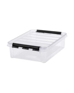 Úložný box "Classic 14", průhledný, plast, 8 l, černé úchytky, SMARTSTORE 3589070