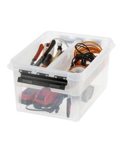 Úložný box " Classic 15", průhledný, plast, černé úchytky, 7 přihrádek, SMARTSTORE 3598790