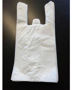 Mikrotenová taška s uchy, bílá, 19 x 8 x 39 cm, 500 ks/balení, PDP_054
