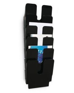 Držák na letáky "FLEXIPLUS 6", černá, A4 na výšku, nástěnný, DURABLE