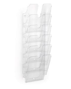 Držák na letáky "FLEXIPLUS 6", průsvitná, A4 na výšku, nástěnný, DURABLE