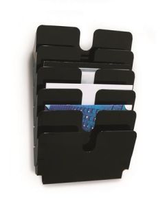 Držák na letáky "FLEXIPLUS 6", černá, A4 na šířku, nástěnný, DURABLE