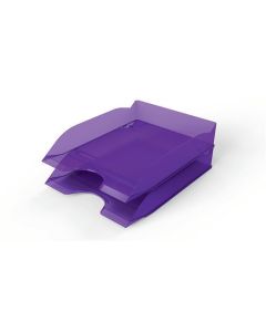 Odkladač "Basic", transparentní fialová, plast, DURABLE 1701674992
