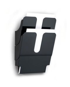 Držák na katalogy "FLEXIPLUS 2", černá, na zeď, A4, na výšku, DURABLE