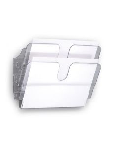Držák na katalogy "FLEXIPLUS 2", transparentní, na zeď, A4, na šířku, DURABLE