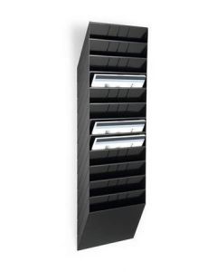 Stojan na katalogy "FLEXIBOXX", černá, nástěnný, horizontální, A4, DURABLE 1709781060