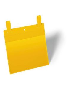 Logistická kapsa, žlutá, A5, horizontální, s páskou, 50 ks/balení, DURABLE 174904