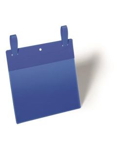 Logistic pocket, A5, horizontal, DURABLE, with fastening strap, blue