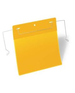 Logistická kapsa, žlutá, A5, horizontální, s drátem, 50 ks / balení, DURABLE 175204