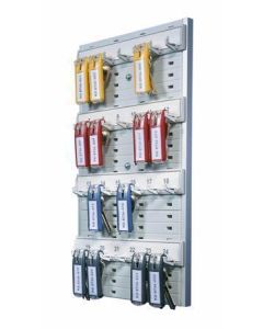 Panel na klíče "KEY BOARD", stříbrná, 24 háčků, DURABLE 195610