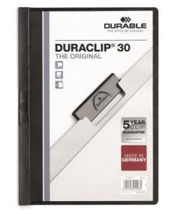 Desky s rychlovazačem "DURACLIP® 30", černá, s klipem, A4, DURABLE