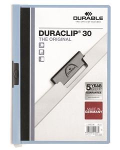 Desky s rychlovazačem "DURACLIP® 30", modrá, s klipem, A4, DURABLE