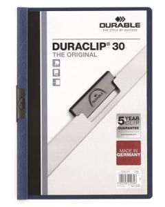 Desky s rychlovazačem "DURACLIP® 30", tmavě modrá, s klipem, A4, DURABLE