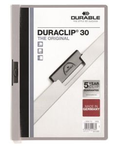 Desky s rychlovazačem "DURACLIP 30", šedá, s klipem, A4, DURABLE 220010