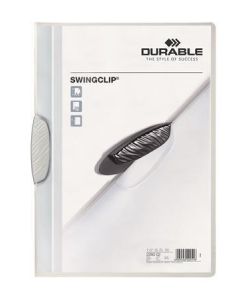 Desky s rychlovazačem "Swingclip® 30", bílá, s klipem, A4, PP, DURABLE
