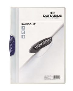 Desky s rychlovazačem "Swingclip® 30", tmavě modrá, s klipem, A4, PP, DURABLE