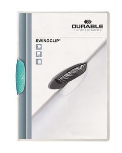 Desky s rychlovazačem "Swingclip 30", světle modrá, s klipem, A4, DURABLE 226014