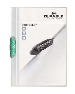 Desky s rychlovazačem "Swingclip 30", tmavě zelená, s klipem, A4, DURABLE 226032