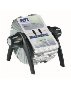 Vizitkář otočný "VISIFIX", černá, na 400 ks, horizontální, plastový, DURABLE 241701