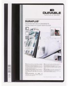 Desky s rychlovazačem "DURAPLUS®", černá, A4, široké, DURABLE