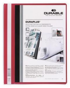 Desky s rychlovazačem "DURAPLUS®", červená, A4, široké, DURABLE