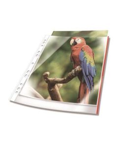 Euroobal "PREMIUM", transparentní, s červeným okrajem, A4, PP, 80 mikronů, 10 ks, DURABLE 265403