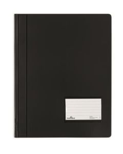 Desky s rychlovazačem "DURALUX", černá, extra pevné, A4+, průsvitné, DURABLE 268001