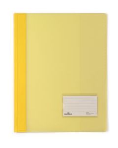 Desky s rychlovazačem "DURALUX", žlutá, extra pevné, A4+, průsvitné, DURABLE 268004