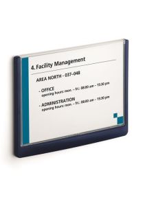 Informační tabulka "CLICK SIGN", modrá, 148,5x210 mm, DURABLE