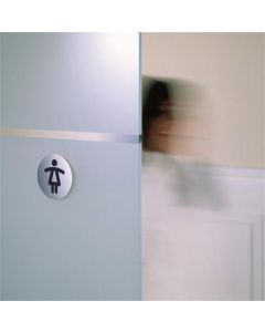Piktogram "Dámské WC", samolepicí, nerez, DURABLE 490423