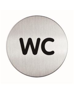 Piktogram "WC", samolepicí, nerez, DURABLE 490723