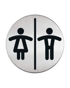 Piktogram "Dámské/Pánské WC", samolepicí, nerez, DURABLE 492023