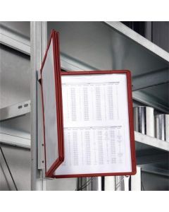 Prezentační kapsa "VARIO® 5 MAGNETIC", červená, magnetická, nástěnná, 5 kapes, DURABLE